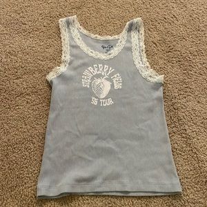 blue lace tank top- NEVER WORN great condition